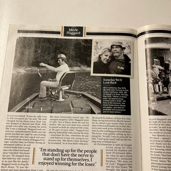 Rolling Stone Magazine MAY 5, 2016 ISSUE #1260 - THE OUTLAW - MERLE HAGGARD - Picture 13 of 16